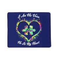 I Am His Voice He Is My Heart- Autism Awareness Mousepad