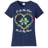 I Am His Voice He Is My Heart- Autism Awareness Women's T-Shirt