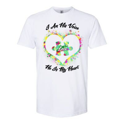 I Am His Voice He Is My Heart- Autism Awareness Softstyle® CVC T-Shirt