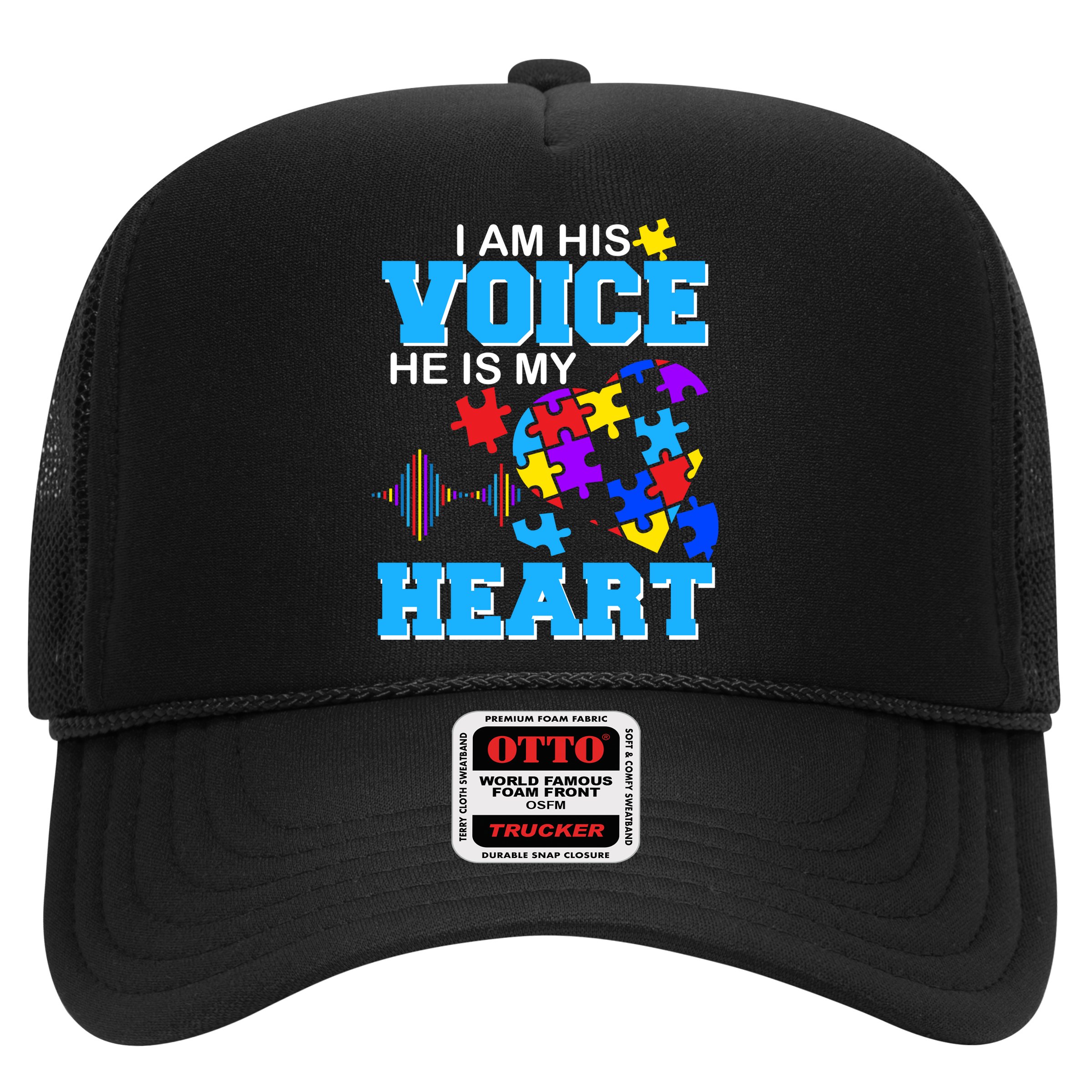 I Am His Voice He Is My Heart Autism Hat
