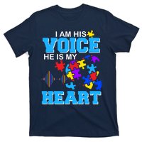 I Am His Voice He Is My Heart Autism T-Shirt