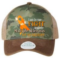 I Am In The Fight Against Multiple Sclerosis For My Daughter Legacy Tie Dye Trucker Hat