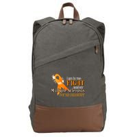I Am In The Fight Against Multiple Sclerosis For My Daughter Cotton Canvas Backpack