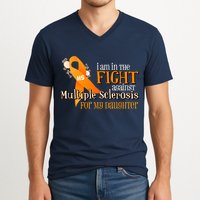 I Am In The Fight Against Multiple Sclerosis For My Daughter V-Neck T-Shirt