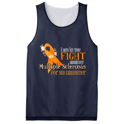 I Am In The Fight Against Multiple Sclerosis For My Daughter Mesh Reversible Basketball Jersey Tank