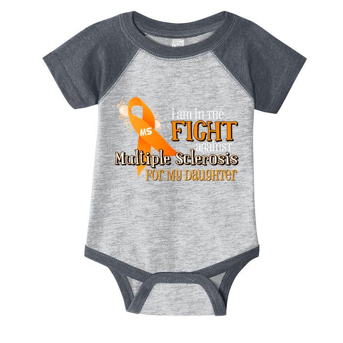 I Am In The Fight Against Multiple Sclerosis For My Daughter Infant Baby Jersey Bodysuit