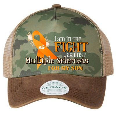 I Am In The Fight Against Multiple Sclerosis For My Son Legacy Tie Dye Trucker Hat
