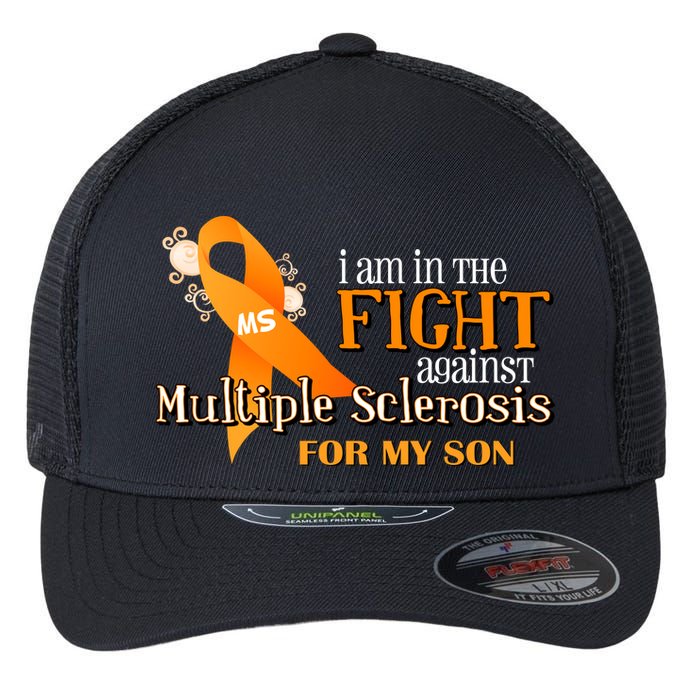 I Am In The Fight Against Multiple Sclerosis For My Son Flexfit Unipanel Trucker Cap