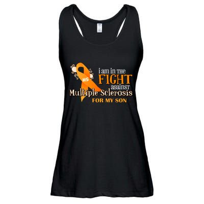 I Am In The Fight Against Multiple Sclerosis For My Son Ladies Essential Flowy Tank