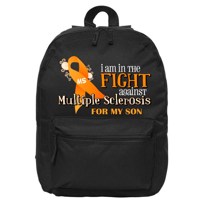 I Am In The Fight Against Multiple Sclerosis For My Son 16 in Basic Backpack