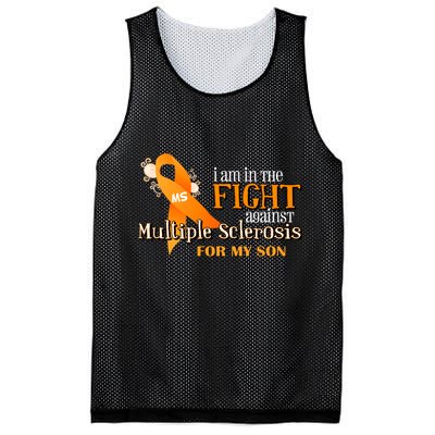 I Am In The Fight Against Multiple Sclerosis For My Son Mesh Reversible Basketball Jersey Tank