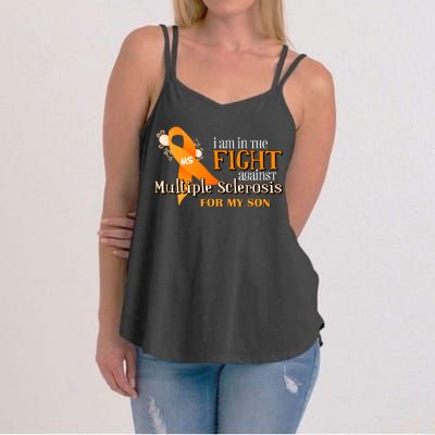 I Am In The Fight Against Multiple Sclerosis For My Son Women's Strappy Tank