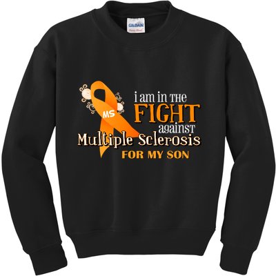 I Am In The Fight Against Multiple Sclerosis For My Son Kids Sweatshirt
