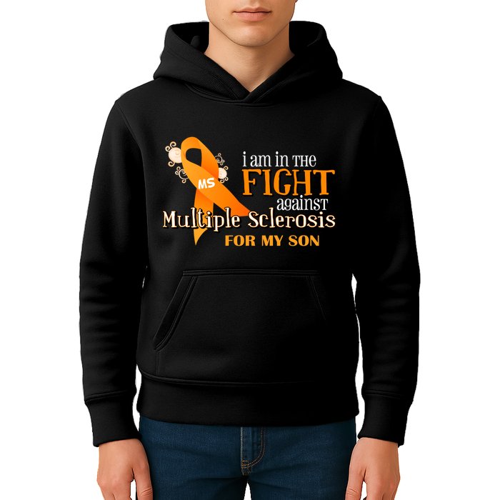 I Am In The Fight Against Multiple Sclerosis For My Son Kids Hoodie