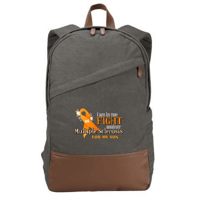 I Am In The Fight Against Multiple Sclerosis For My Son Cotton Canvas Backpack