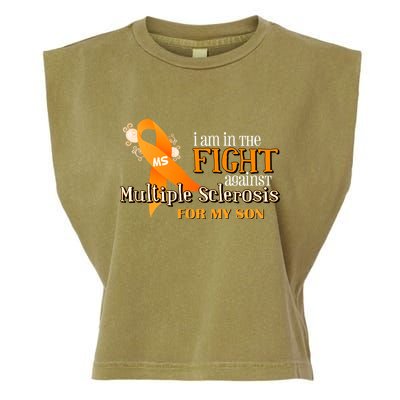 I Am In The Fight Against Multiple Sclerosis For My Son Garment-Dyed Women's Muscle Tee