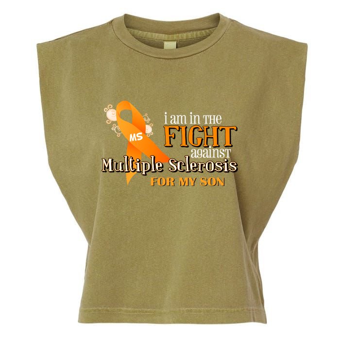 I Am In The Fight Against Multiple Sclerosis For My Son Garment-Dyed Women's Muscle Tee