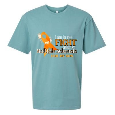 I Am In The Fight Against Multiple Sclerosis For My Son Sueded Cloud Jersey T-Shirt