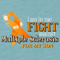 I Am In The Fight Against Multiple Sclerosis For My Son Sueded Cloud Jersey T-Shirt