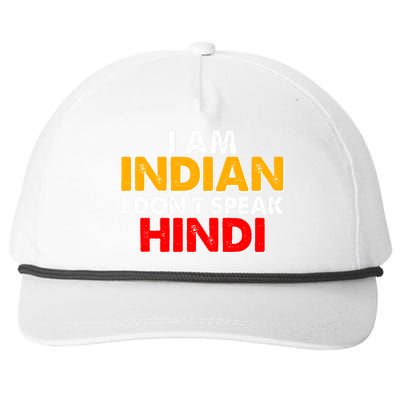 I Am Indian I Don't Speak Hindi Snapback Five-Panel Rope Hat