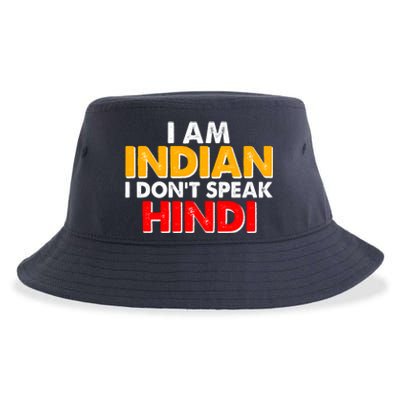 I Am Indian I Don't Speak Hindi Sustainable Bucket Hat