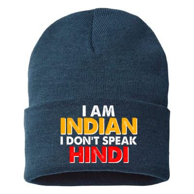 I Am Indian I Don't Speak Hindi Sustainable Knit Beanie