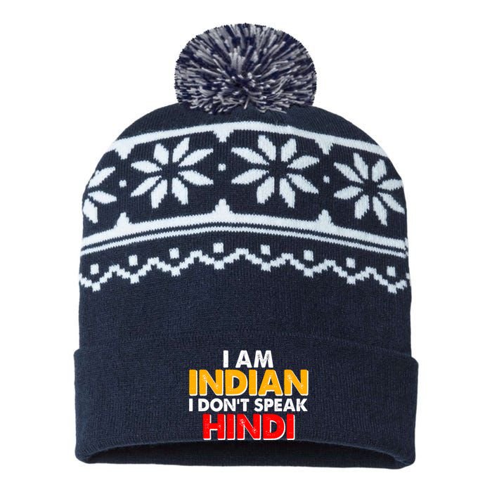 I Am Indian I Don't Speak Hindi USA-Made Snowflake Beanie