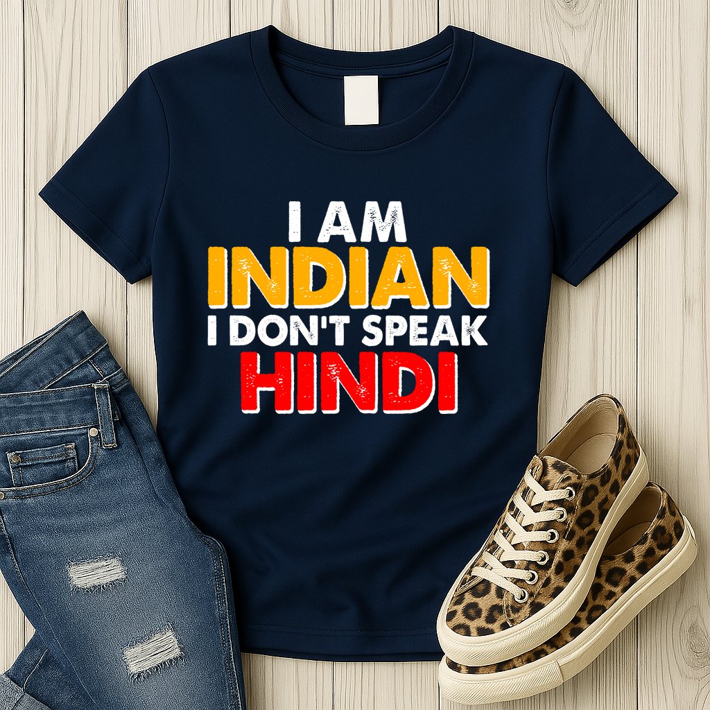 I Am Indian I Don't Speak Hindi Womens T-Shirt