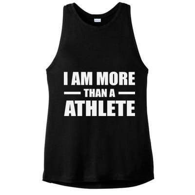 I Am More Than An Athlete Ladies PosiCharge Tri-Blend Wicking Tank