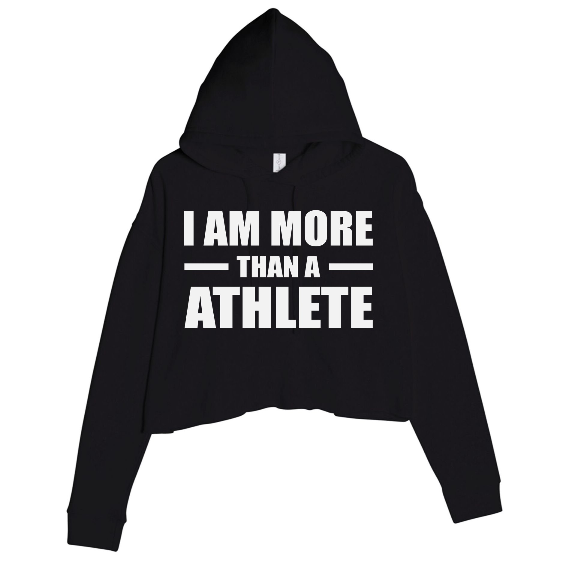 I Am More Than An Athlete Crop Fleece Hoodie