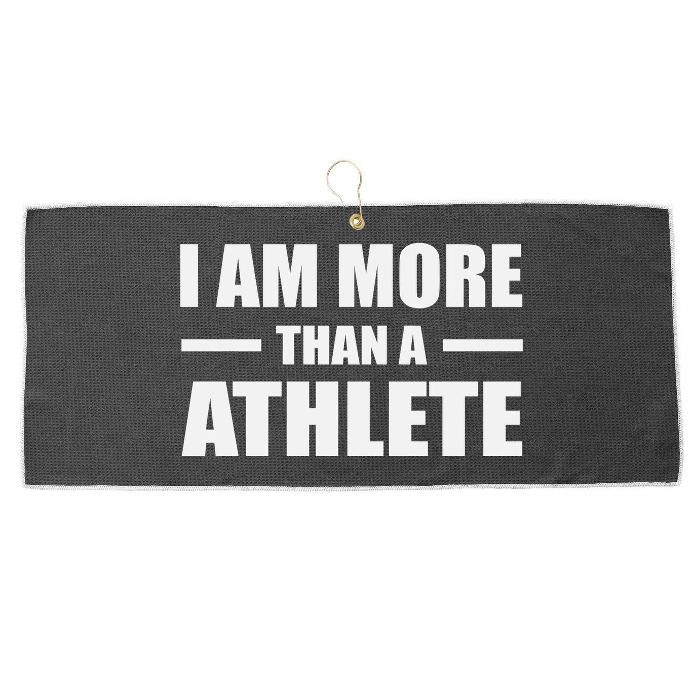 I Am More Than An Athlete Large Microfiber Waffle Golf Towel