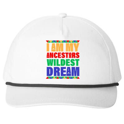 I Am My Ancestors Wildest Dream African Colors Snapback Five-Panel Rope Hat