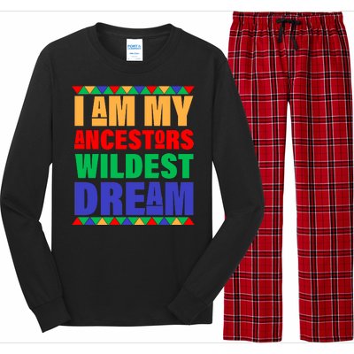 I Am My Ancestors Wildest Dream African Colors Long Sleeve Pajama Set