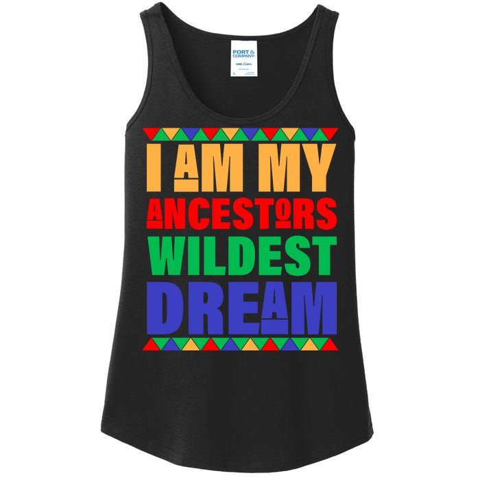 I Am My Ancestors Wildest Dream African Colors Ladies Essential Tank