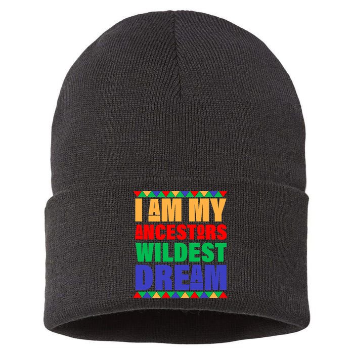 I Am My Ancestors Wildest Dream African Colors Sustainable Knit Beanie