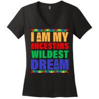 I Am My Ancestors Wildest Dream African Colors Women's V-Neck T-Shirt