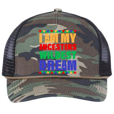 I Am My Ancestors Wildest Dream African Colors Retro Rope Trucker Hat Cap