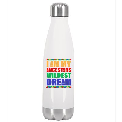 I Am My Ancestors Wildest Dream African Colors Stainless Steel Insulated Water Bottle