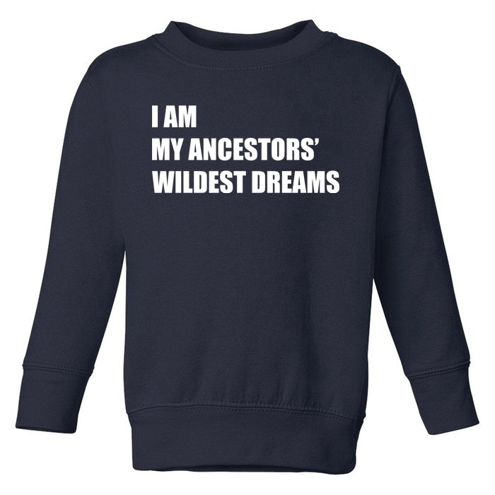 I Am My Ancestors' Wildest Dreams Toddler Sweatshirt