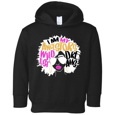 I Am My Ancestors Wildest Dreams History Toddler Hoodie