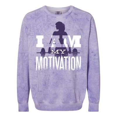 I Am My Motivation Gym Exercise Workout Colorblast Crewneck Sweatshirt