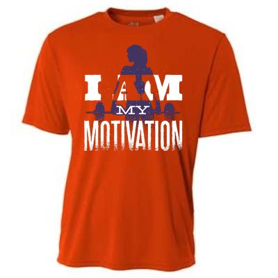 I Am My Motivation Gym Exercise Workout Cooling Performance Crew T-Shirt