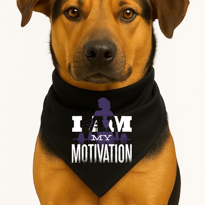 I Am My Motivation Gym Exercise Workout USA-Made Doggie Bandana