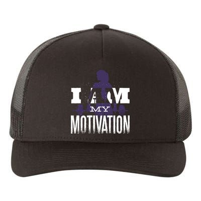 I Am My Motivation Gym Exercise Workout Yupoong Adult 5-Panel Trucker Hat