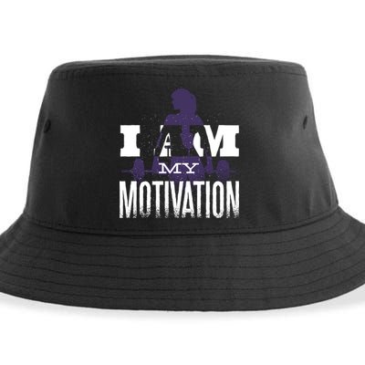 I Am My Motivation Gym Exercise Workout Sustainable Bucket Hat