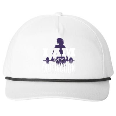 I Am My Motivation Gym Exercise Workout Snapback Five-Panel Rope Hat