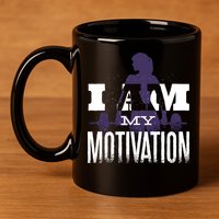 I Am My Motivation Gym Exercise Workout 11oz C Handle Ceramic Mug