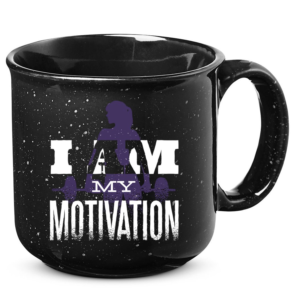 I Am My Motivation Gym Exercise Workout 15oz Campfire Ceramic Mug