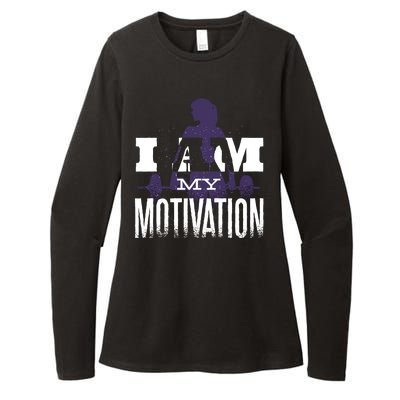 I Am My Motivation Gym Exercise Workout Womens CVC Long Sleeve Shirt