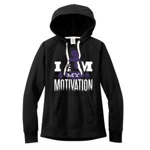 I Am My Motivation Gym Exercise Workout Women's Fleece Hoodie